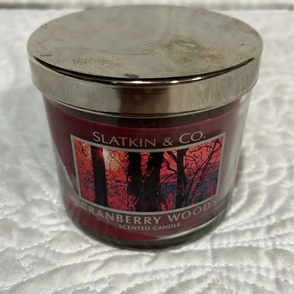 BB&W frosted cranberry theee wick and‎ cranberry woods single wick candles, new